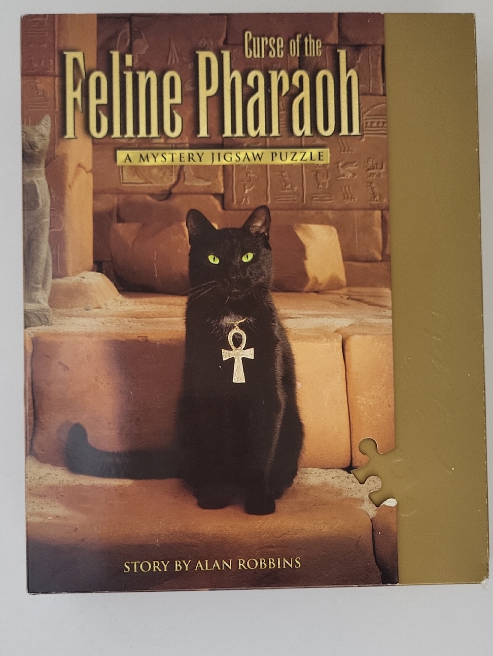 New Vtg 90s Curse of the Feline Pharaoh Cat Puzzle 1000 Pieces Sealed